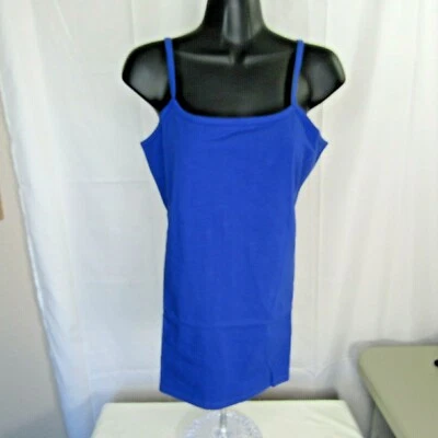 Liz Claiborne New York Essentials Scoop Neck Tank Top Camisole Blue XS Extra SM - Image 1 of 4