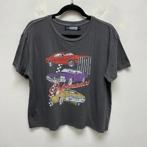 Girl Dangerous Womens Gray Short Sleeve Crew Neck Car High Performance T-Shirt L - Picture 1 of 7