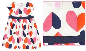 *NEW* NWT Gymboree Prep Perfect Heart Print Rayon Lined Dress Girl 2T 3T 4T 5T - Picture 1 of 2