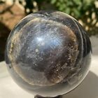 550g Natural Flashy Black Moonstone Sphere Quartz Ball Crystal Healing Reiki