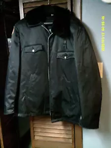 Tufnyl Blauer Blue 44L Police Fire Jacket Weather Resistant Sherpa Collar - Picture 1 of 5