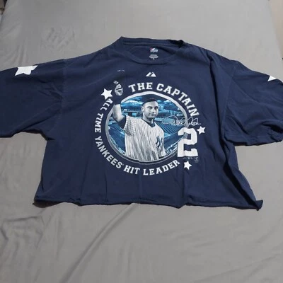 CAMISETA CORTA Majestic New York Yankees Derek Jeter Mujer Talla XL Azul  Foto 1 de 4