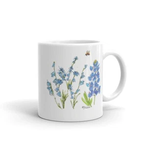 Texas Wildflowers Bluebonnets Farmhouse Decor Ceramic Mug Gift for Mom TX Artist - Picture 1 of 14
