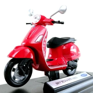 Vespa GTS 125 CC 2017 modelo fundido a presión Welly escala 1:18 colección de juguetes - Imagen 1 de 12
