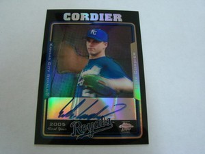 2005 Topps Chrome Black Refactor # 240 Erik Cordier Autograph / Signed card (B3)