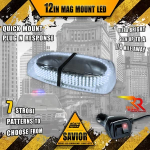 240 LED Light Bar Roof Top Warning Strobe 10FT Dual Rapid Switch WHITE - Picture 1 of 6