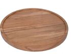 Okrągła deska serowa z drewna akacjowego, deska charcuterie z obręczą do serwowania