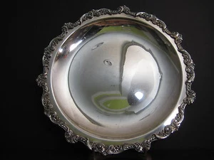 VINTAGE EPCA ALTES ENGLISCHES VERSILBERTABLETT VON POOLE 5002 SERVIERTABLETT, 15" DURCHMESSER - Bild 1 von 7