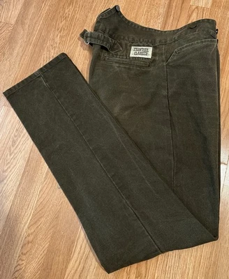 Frontier Classics 38x36 Mens Western Pants Brown Canvas Suspender Cinch Buckle - Image 1 of 4