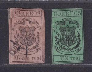 Repubblica Dominicana Scott 9-10 Usato/Inutilizzato 1966-1867 Imperfs Danneggiato SCV $145 - Foto 1 di 2