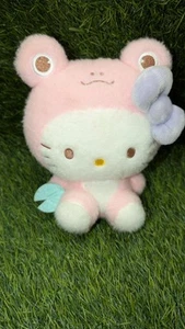 Sanrio Hello Kitty Small 7” Plush Pink Frog Costume Kigurumi Round 1 Toy 2024 - Picture 1 of 5