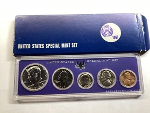 1967 Special Mint Set SMS 5 Coin Set with Silver Kennedy in OGP 092125-77 - Picture 1 of 4