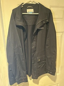 Giacca uomo Columbia Softshell grande e alta taglia XLT nera cerniera - Foto 1 di 8