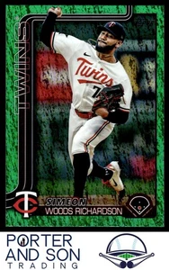 Béisbol Simeon Woods Richardson #/99 Green Holo Foil 2025 Topps #368 Twins - Imagen 1 de 2