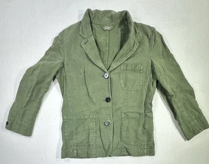 TOAST Damengröße 8 grün Leinen Baumwolle Blazer Jacke Arbeitskleidung Utility-Stil - Bild 1 von 4
