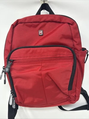 Victorinox 瑞士军队背包红色迷你包 10 英寸拉链瓶袋 — 第 1/4 张图片