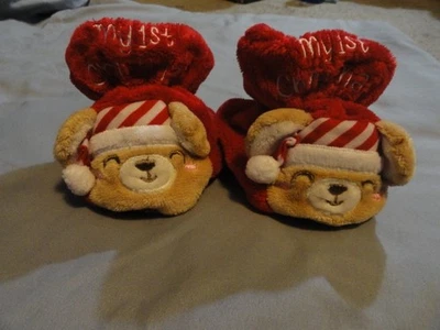 MINHA PRIMEIRA BOTINHAS VERMELHAS MACIAS DE NATAL INFANTIL 1-2 ELÁSTICAS EXCELENTE ESTADO - Imagem 1 de 4