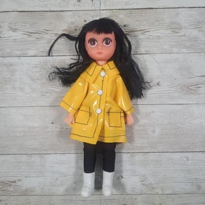 Vintage 60s Susie Slicker Sad Eyes in Original Yellow Raincoat Missing Label - Picture 1 of 7