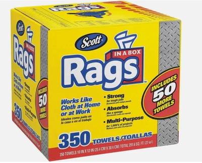 Scott Rags In A Box All Purpose 350 件装 1 件 — 第 1/3 张图片