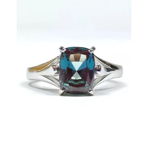 Crescent Vert Alexandrite Platinum Ring size 5 - Picture 1 of 1
