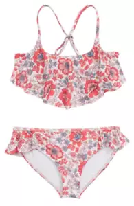 Girl's Billabong Vagabond Flutter Two-Piece Swimsuit, Size 12 - Pink - Picture 1 of 3