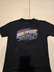 VINTAGE BRANDON SHEPPARD MOTOR RACING BLACK T-SHIRT SZ LARGE - Picture 1 of 3