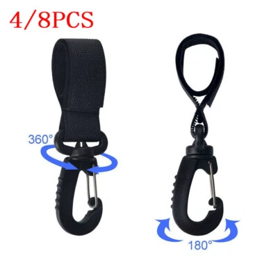 UNBRAND 8x Correa para cochecito Mosquetón Clips Cochecito Bolsa Ganchos Cochecito Cochecito Caminante