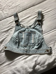 cute denim dunfaree top 12 - Picture 1 of 3