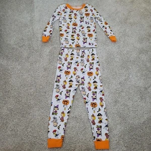 PEANUTS Halloween Pajamas PJs Child Kids Set Size 6 Snoopy Pumpkin Long Sleeve - Picture 1 of 10