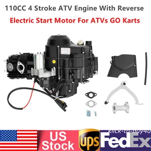 125 CC 4-Stroke ATV Engine Motor with Reverse Electric Start for ATVs GO Karts - Bild 1 von 16