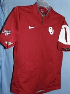 Men's OKLAHOMA SOONERS NIKE Size S Half Zip - Drawstring Waist Back Vents COOL! - Picture 1 of 10