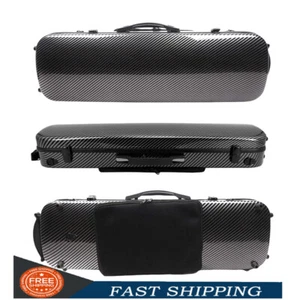 4/4 Violin Case Mixed Carbon Fiber Light Hard Case Music Sheet Bag Back Strap - Picture 1 of 15