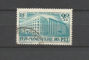 France 1939 Y&TN°424 Oeuvre des Orphelins des P.T.T. timbre oblitéré /T9784 - Picture 1 of 1