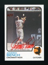 2022 Topps Heritage Special Edition Red Ink Real One Autographs Johnny Bench /73