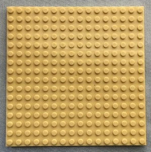 LEGO Brick Baseplates 16x16 - PN 91405 - Tan - 2 Pieces - Picture 1 of 1