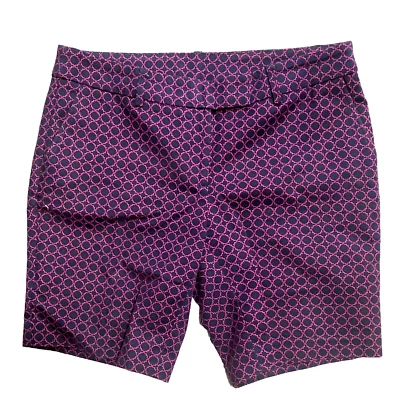 Pantalones Cortos KENAR 8 Algodón Elástico Azul Marino Rosa Magenta 8.5" Entrepierna Caminar Foto 1 de 4