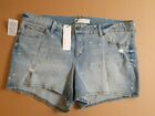 Slink Jeans Embroidered Daisy Denim Shorts Women's Size 22 NWT