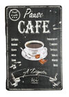 ☕️ CAFE Menü Blechschild • Kaffeeliebhaber Wanddekor Kaffee Bar Boutique