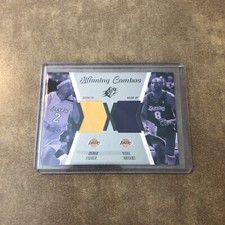 KOBE BRYANT DEREK FISHER 2003 U. D. SPX Lakers Winning Combo Dual Jersey Card