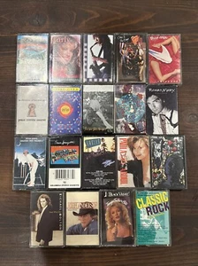(19) Vintage Cassette Tapes Lot Elton Bowie Eagles Whitney Boston Diamond Rio - Picture 1 of 10