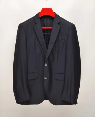Men's HACKETT Navy Herringbone Wool 2Btn Blazer IT 52R / UK,US 42R VGC - Image 1 of 4