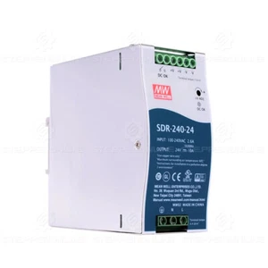 Fuente de alimentación conmutada MeanWell SDR-240-24 240W 24V 10A rieles DIN fuente de alimentación DIN-RAIL - Imagen 1 de 5