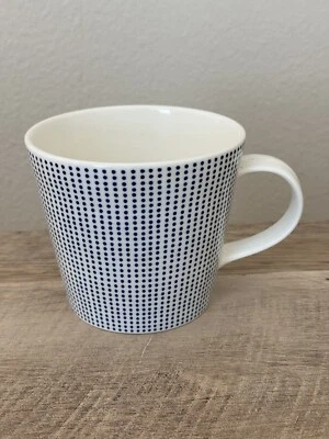 Taza de café Royal Doulton Pacific Blue Dots On White London 1815 Foto 1 de 4