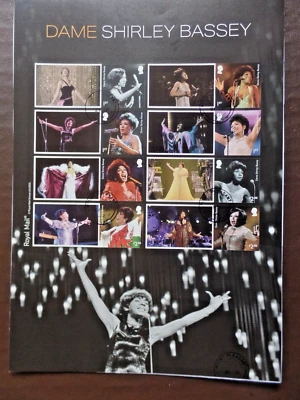 G.B. SG LS 156  Shirley Bassey s/adh Smiler Sheet Fine Used - Image 1 of 2