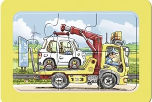 Early Learning My First Puzzles 3 Puzzles Frames Of 6 Parts Vehicles Of Work - Picture 1 of 6