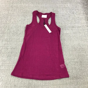 New Earnest Sewn Top Womens 0 Racer Back Tank Pink Linen Shirt Casual Ladies - Picture 1 of 9