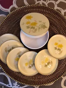 Set 6 sottobicchieri vintage Otagiri laccato fiori giardino ottimi - Foto 1 di 4