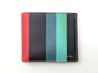 Paul Smith Signature Artist Stripe Leather Billfold Wallet RRP:£180