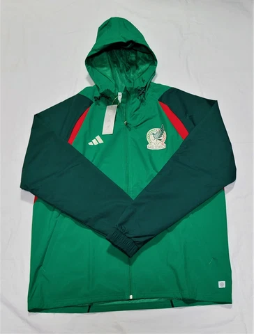Adidas Mens Mexico Tiro 23 All Weather Jacket World Cup 2022 HF1379-205 Green Cover