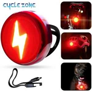 1x LED Fahrrad Rücklicht Fahrrad Rückleuchten Helm Rucksack Lampe Warnleuchte - Bild 1 von 8